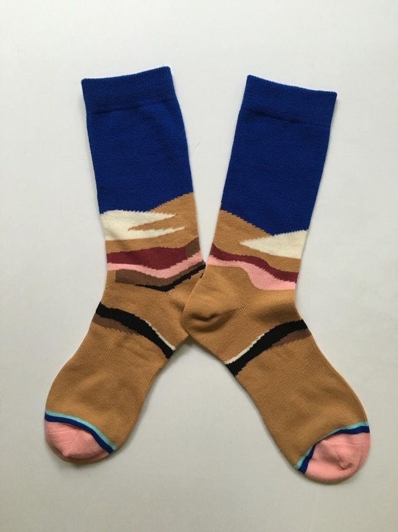 GillianSun Socks Collection 【HOT 热销款】1632BL - 袜子 - 棉．麻 咖啡色