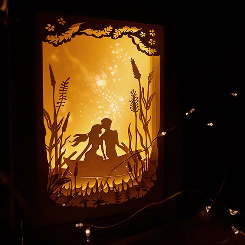 | 光影故事 | 迷你纸雕小夜灯 | 知己小船 | - 灯具/灯饰 - 纸 黄色