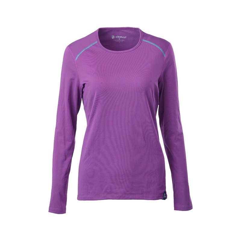 【Wildland 荒野】轻量锗纤维亲肤保暖衣 女 粉紫色 W2665-50 - 女装上衣 - 聚酯纤维 紫色
