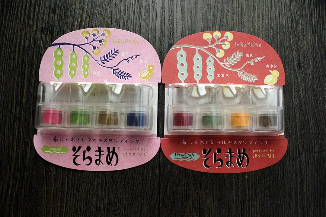 日本TSUKINEKO印台津久井智子指套印泥 纸布木多用 9组 - 印章/印台 - 海绵 
