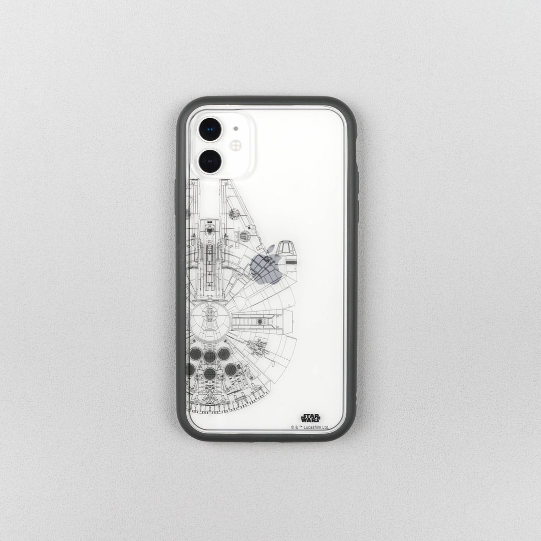 Mod NX边框背盖手机壳∣星际大战系列/千年鹰-线条黑 iPhone - 手机配件 - 塑料 多色