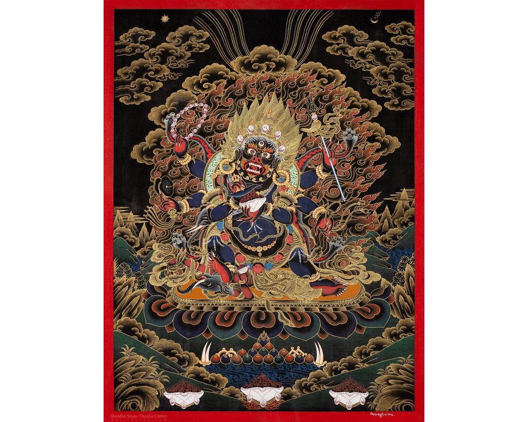 神圣六臂大黑天唐卡  力量的象征 - 墙贴/壁贴 - 其他材质 多色
