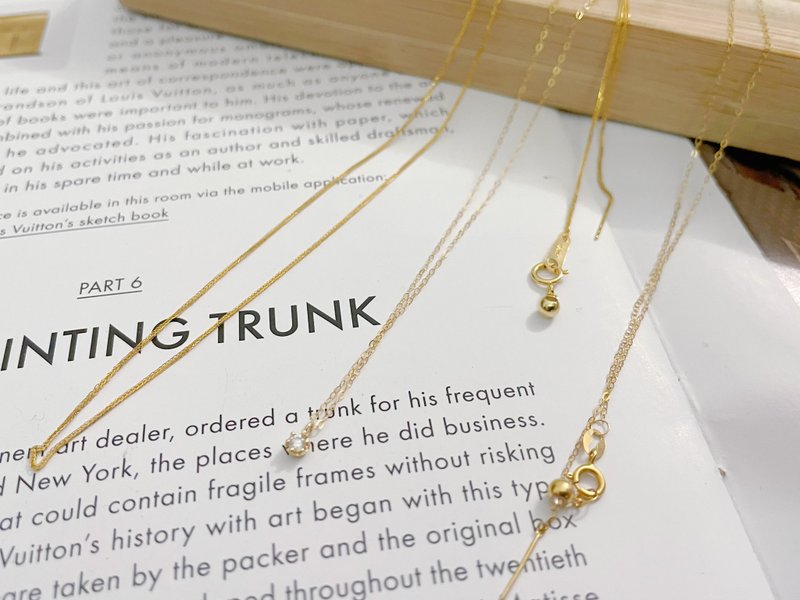 18K纯金 萧邦针式錬 DIY 串链 - 项链 - 贵金属 黄色