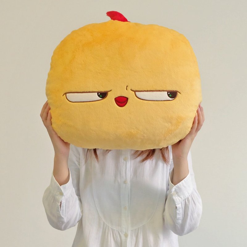 Warbie Plush Pillow (Cute yellow bird plush pillow) - 枕头/抱枕 - 其他材质 黄色