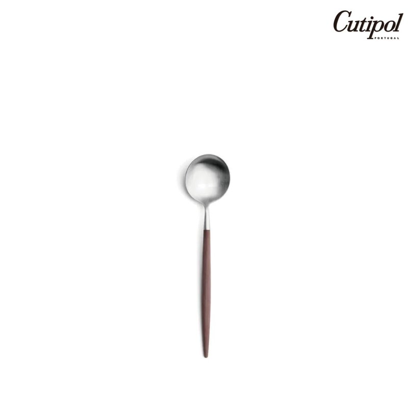 葡萄牙Cutipol GOA系列棕柄18cm点心匙 - 餐刀/叉/匙组合 - 不锈钢 咖啡色