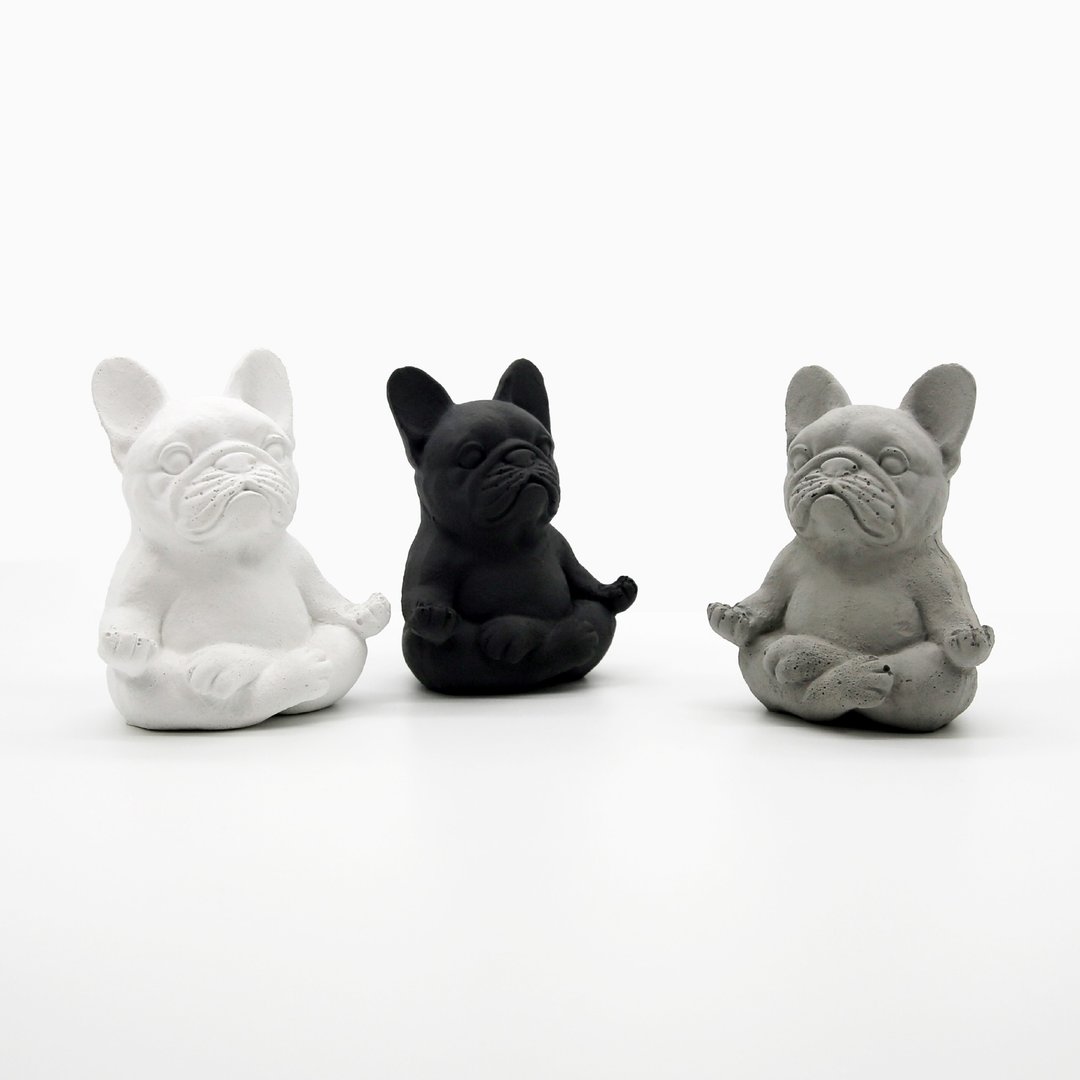 French BULLDOG I 法斗扩香石 I 香氛 I 附5ml精油－马年开运小物 - 香薰/精油/线香 - 水泥 灰色