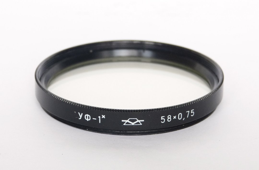 UF-1x UV-1x 58mm 紫外线镜头滤镜 58x0.75 USSR KMZ Vega-12 Jupiter-21 - 相机 - 其他材质 透明