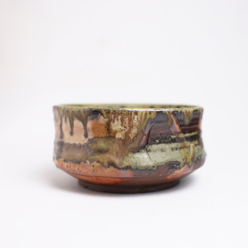 明芽窑 l 柴烧志野灰釉水方 陶水方 志野釉 陶器 茶碗 陶艺品 H6 - 茶具/茶杯 - 陶 橘色