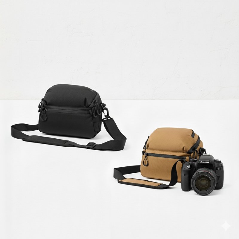防水相机包大容量 微单 相机袋 侧背 斜背袋 斜跨包 防泼水 - 相机包/相机袋 - 防水材质 黑色