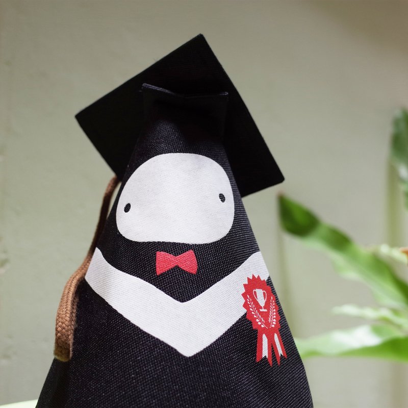 毕业季''毕业生小精灵 防水提袋''毕业礼物 学士服 - 手提包/手提袋 - 棉．麻 黑色