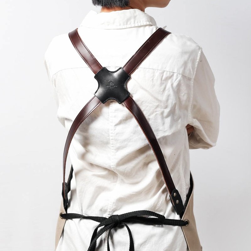 进口皮革手工工作围裙(油蜡肩挂式)眾多職人指定品牌DG01N - 围裙 - 真皮 