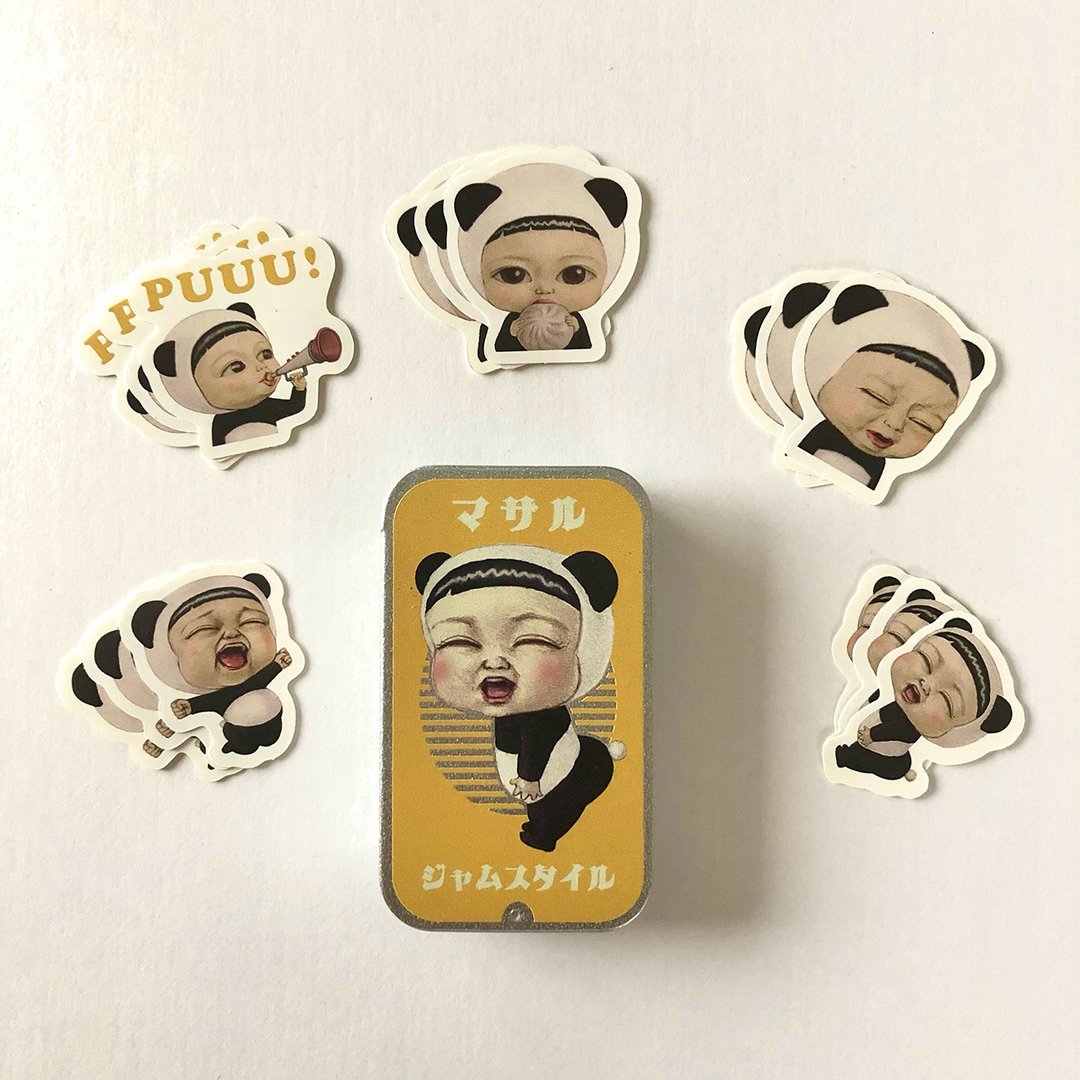 盒装贴纸 / Masaru - 贴纸 - 纸 红色