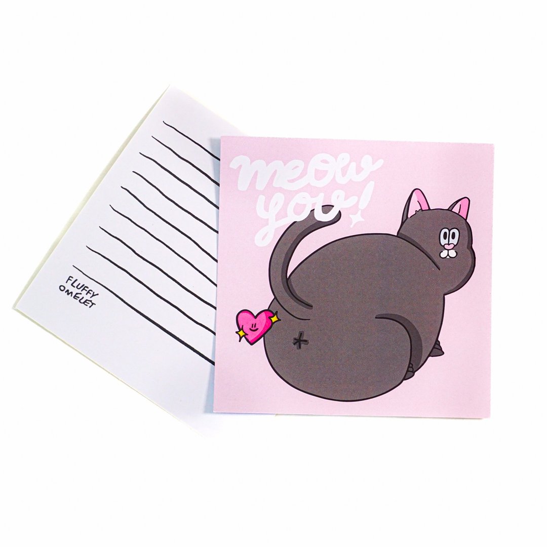 MEOW YOU 迷你卡 - 卡片/明信片 - 纸 多色
