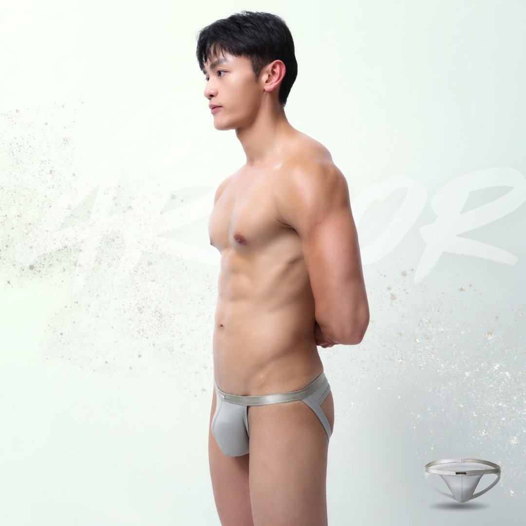 AttentionWear铠色盾甲后空内裤【青瓷绿】│细边 性感双丁 丁字 - 男士内衣裤 - 尼龙 绿色