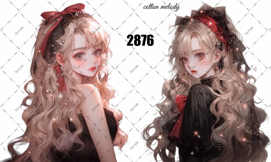 original sticker no.2876 人物贴纸 原创贴纸 原创人物贴纸 装饰贴纸 cotton melody - 贴纸 - 纸 