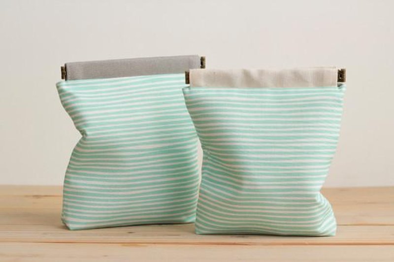 Charger case, Cosmetic pouch, Ditty bag, Make-up Case, Travel pouch, Mouse case / Aqua Straw - 化妆包/杂物包 - 其他材质 绿色