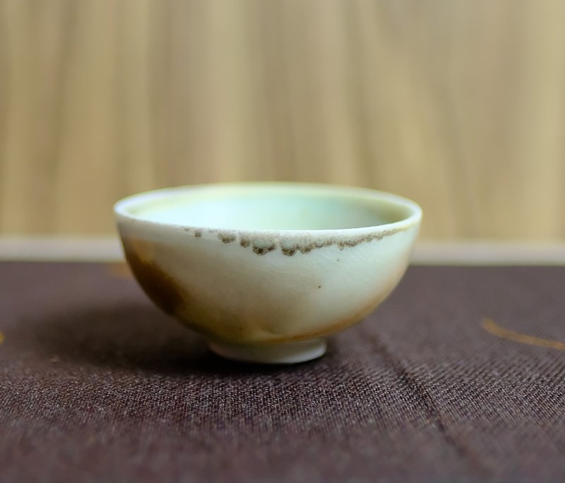 柴烧茶杯 - 落灰志野结晶茶杯 - 陶艺 - 陶 