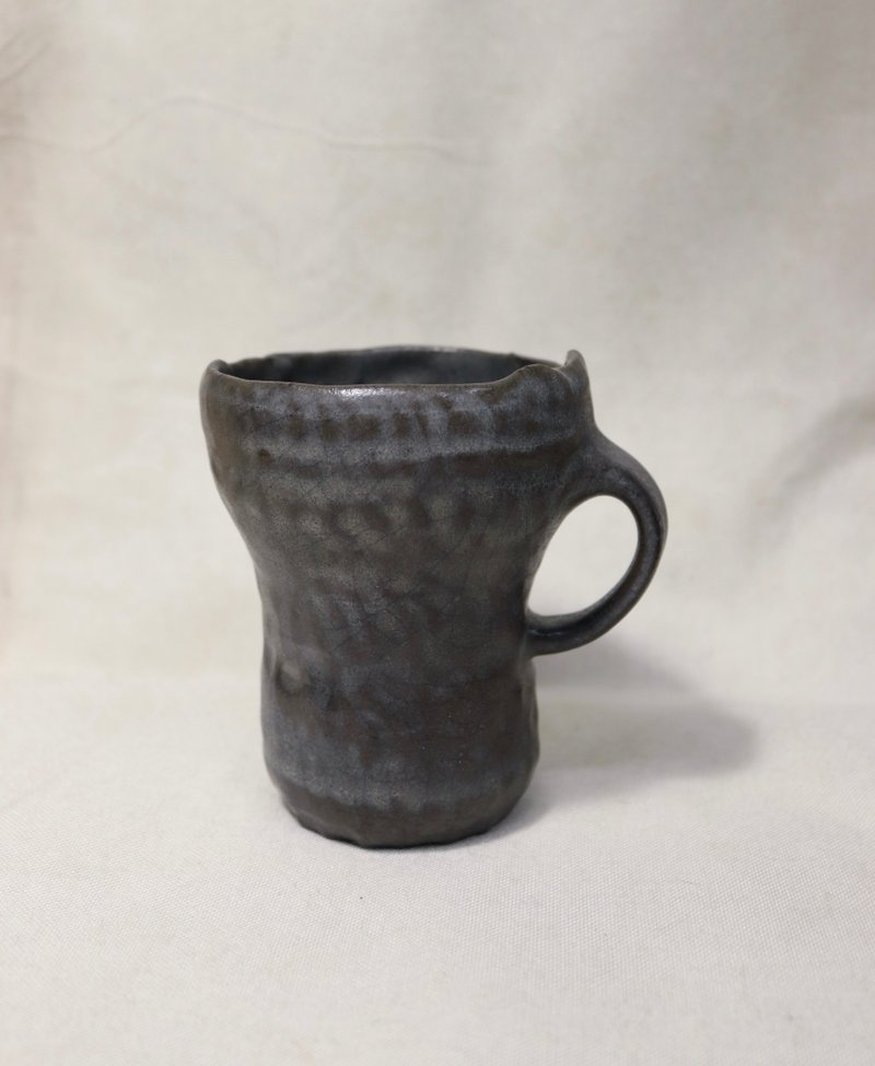 熏烧手捏手把杯-1 - 咖啡杯/马克杯 - 陶 