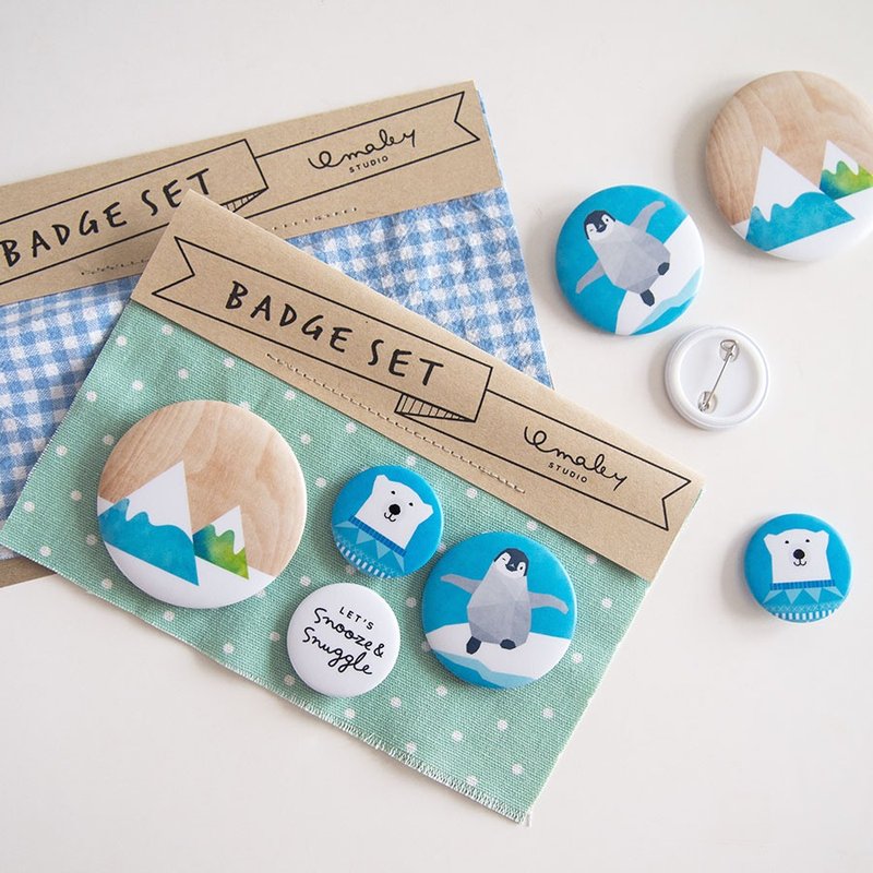 Winter Badge set - 徽章/别针 - 塑料 