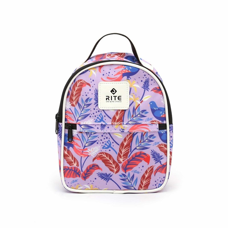 【RITE】乐游系列 -V4两用迷你弹头包-花鸟粉紫 - 后背包/双肩包 - 防水材质 多色