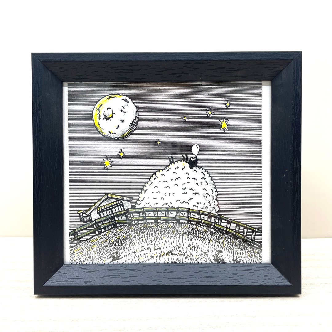 消磨时间的开始 绘本草稿展 原图01 不可退货 - 海报/装饰画/版画 - 纸 