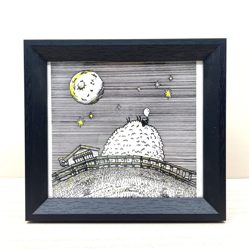 消磨时间的开始 绘本草稿展 原图01 不可退货 - 海报/装饰画/版画 - 纸 