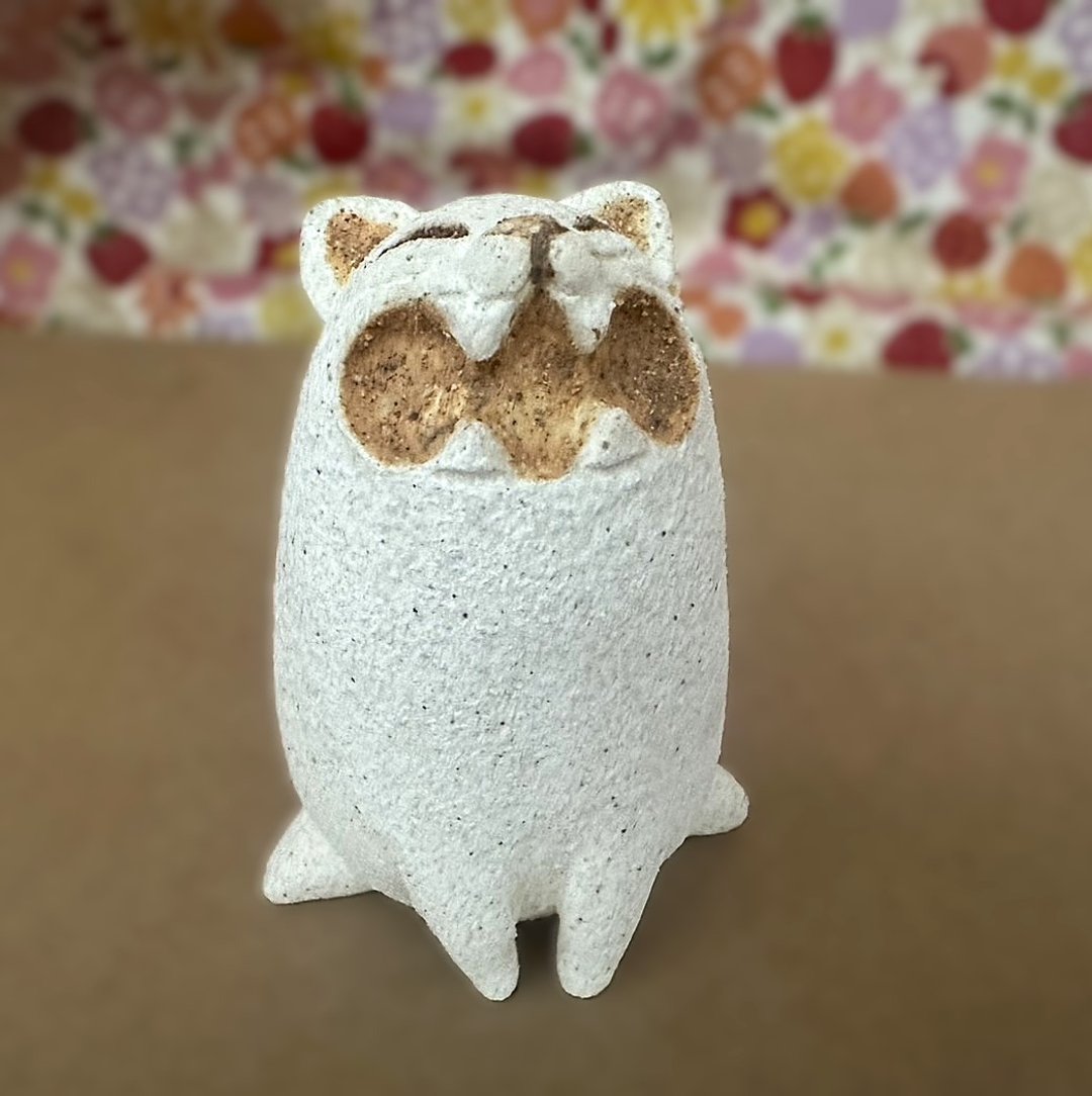 十全十美宝贝喵疗愈商品台湾设计创作 小陶器喵喵系列-天天开心 - 摆饰 - 陶 