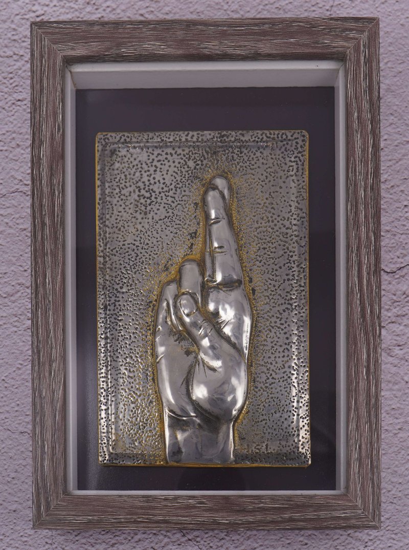 锡雕手语造型磁铁-X   相+   交好运 - 海报/装饰画/版画 - 其他材质 