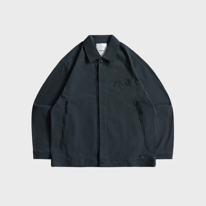 DYCTEAM - RAYON Nylon 微皱肌理纹机能_微宽松工作拉链外套 - 男装外套 - 其他材质 灰色