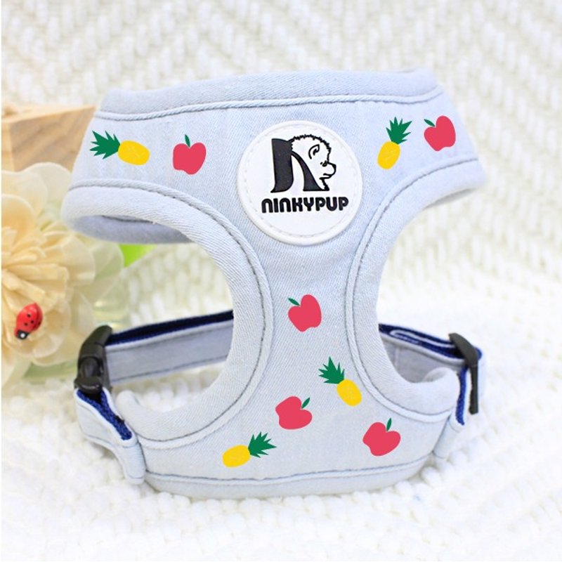 水果派对  宠物反光胸背拉绳 定制毛孩姓名或电话 - 项圈/牵绳 - 棉．麻 多色