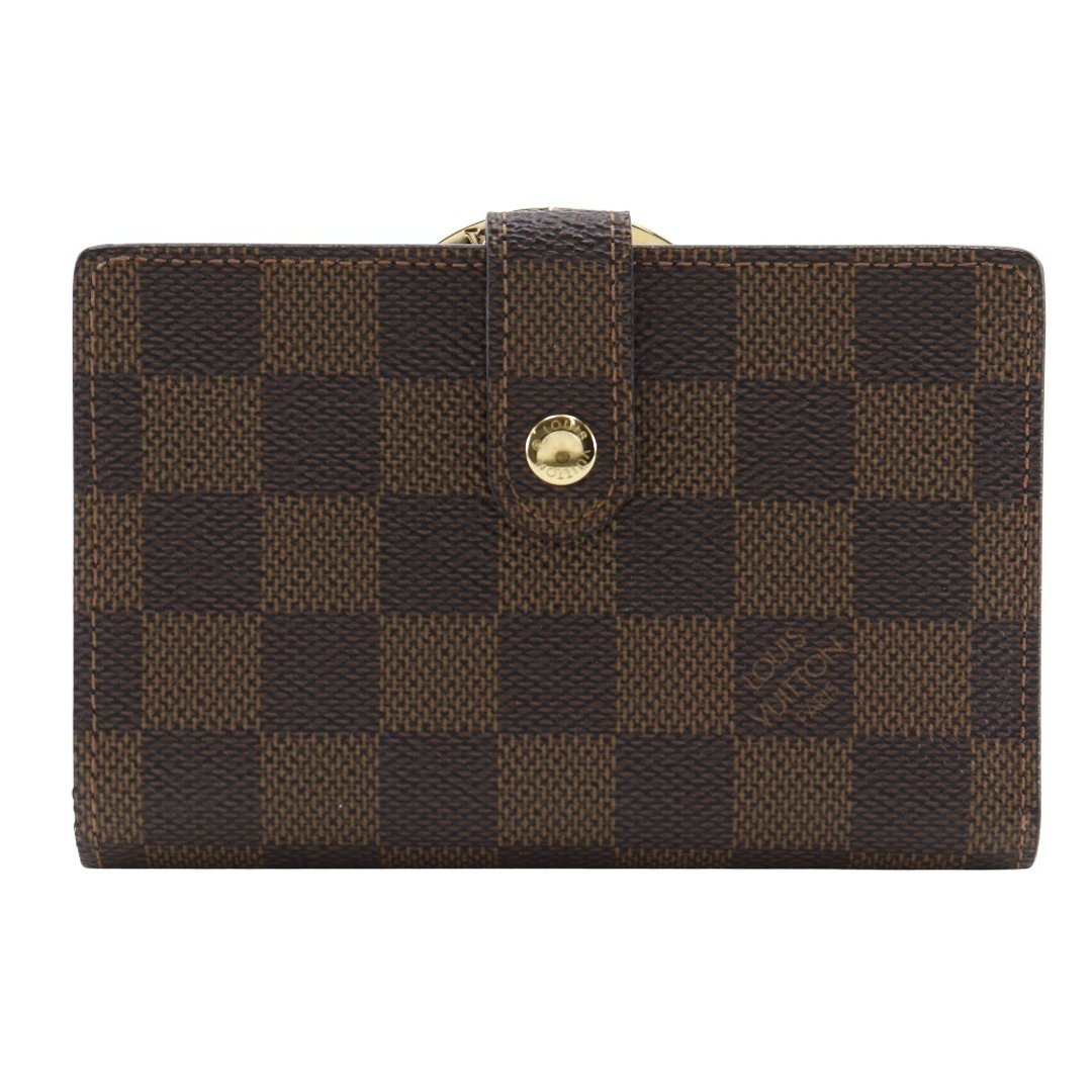 【日本直送】LOUIS VUITTON 经典花纹 翻盖对开式短夹 N61674 咖啡色 MI0034 女仕【二手品】 - 皮夹/钱包 - 人造皮革 咖啡色