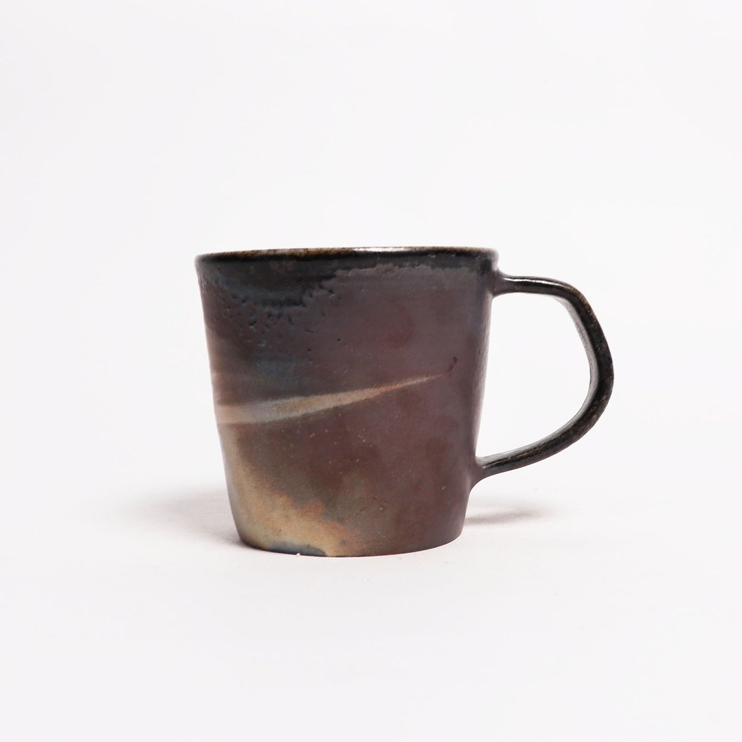 明芽窑 l 柴烧彗星光绞胎咖啡杯 - 咖啡杯/马克杯 - 陶 咖啡色