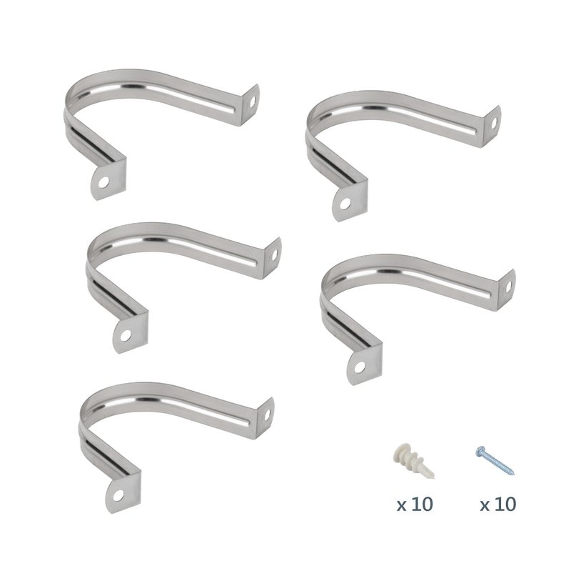 美国 POWERTEC 集尘管固定夹 欧姆夹 风管 集尘管 集尘系统 固定 - 其他 - 其他金属 银色