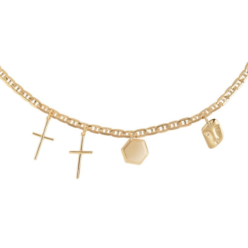 MARIA BLACK Stories  十字架颈链 - 项链 - 纯银 金色