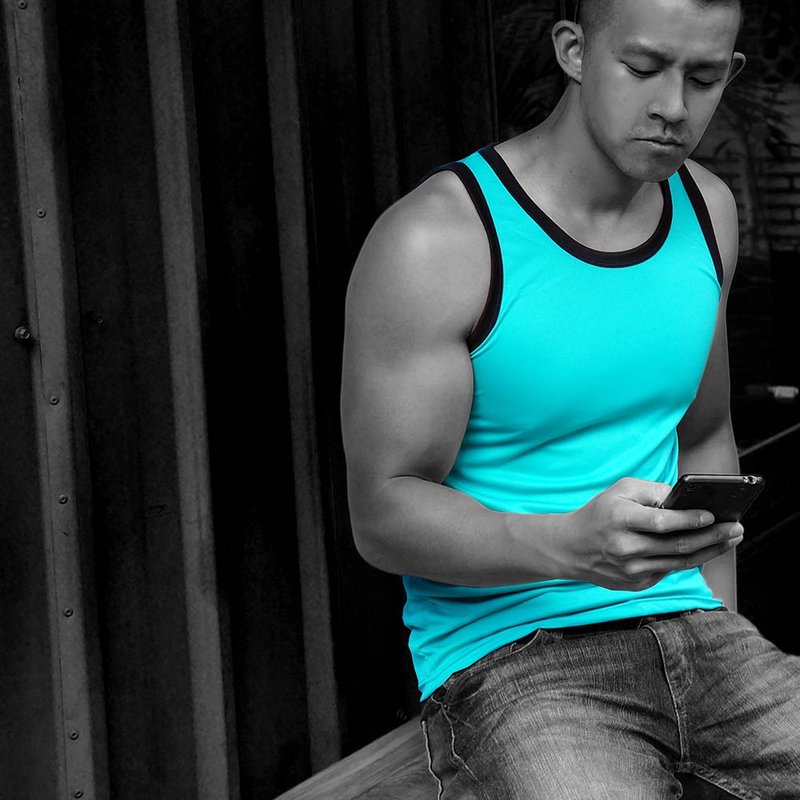 【Goorule】素面运动背心_08 - 男装背心 - 聚酯纤维 绿色