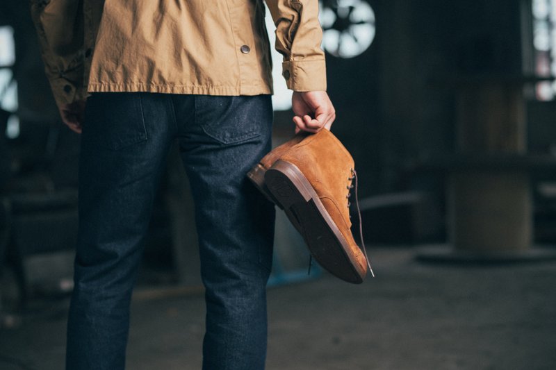 绅感横饰工作靴 骆驼棕 工作鞋│工装│男 - 男款靴子 - 真皮 咖啡色