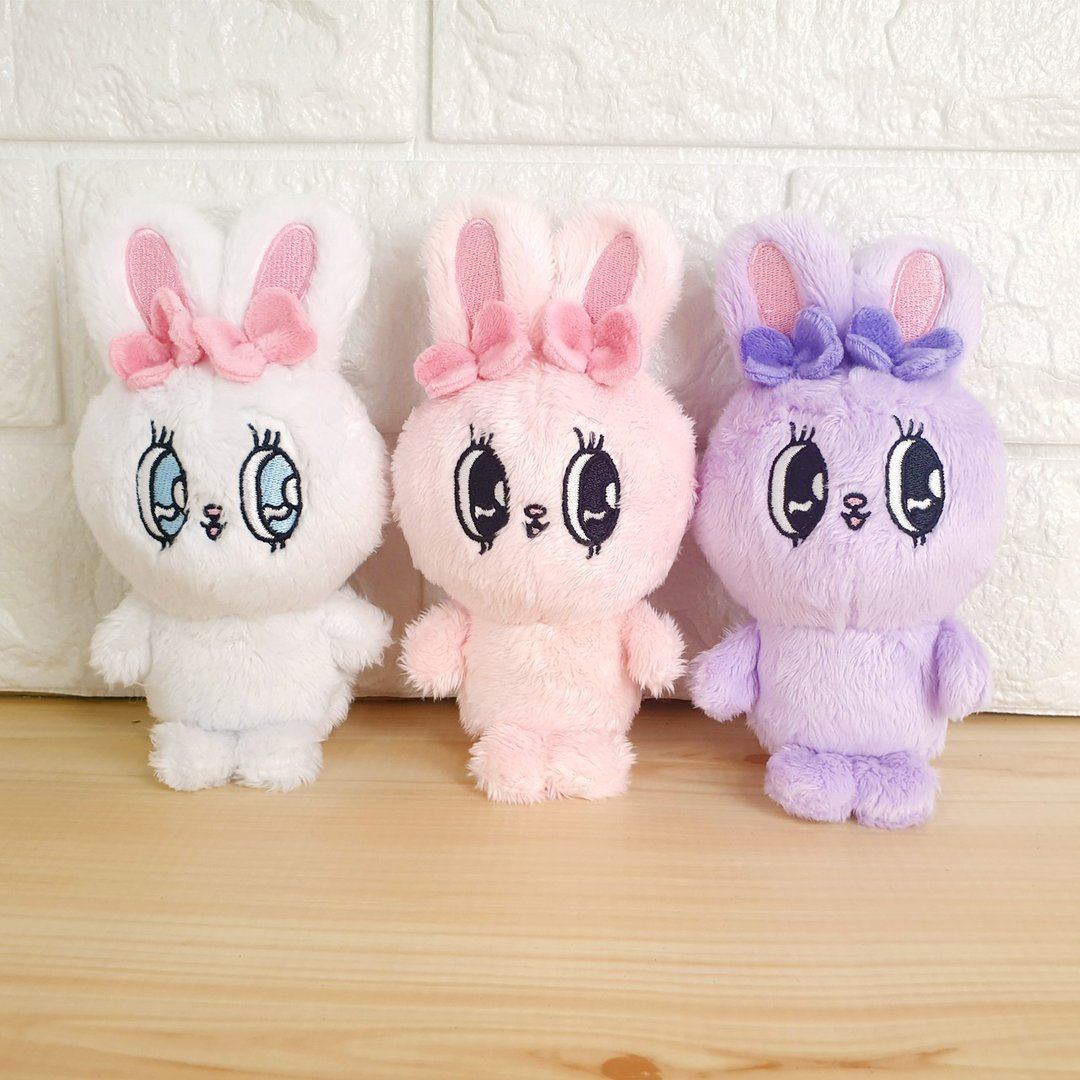 【Esther Bunny艾丝乐小兔】绒毛娃娃 绒毛玩偶 坐姿10cm 全3款 - 玩偶/公仔 - 聚酯纤维 