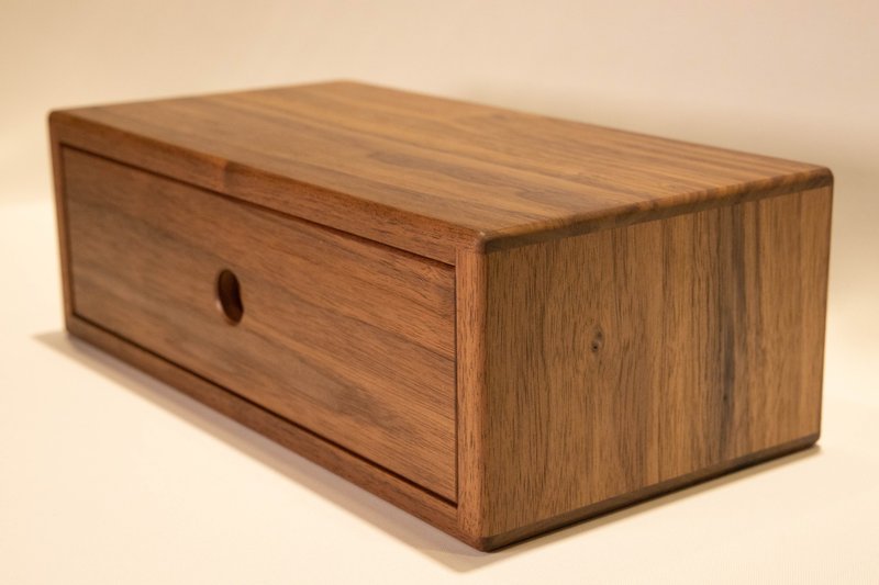 【非木不可】胡桃单抽盒丨可雷雕 - 收纳用品 - 木头 咖啡色