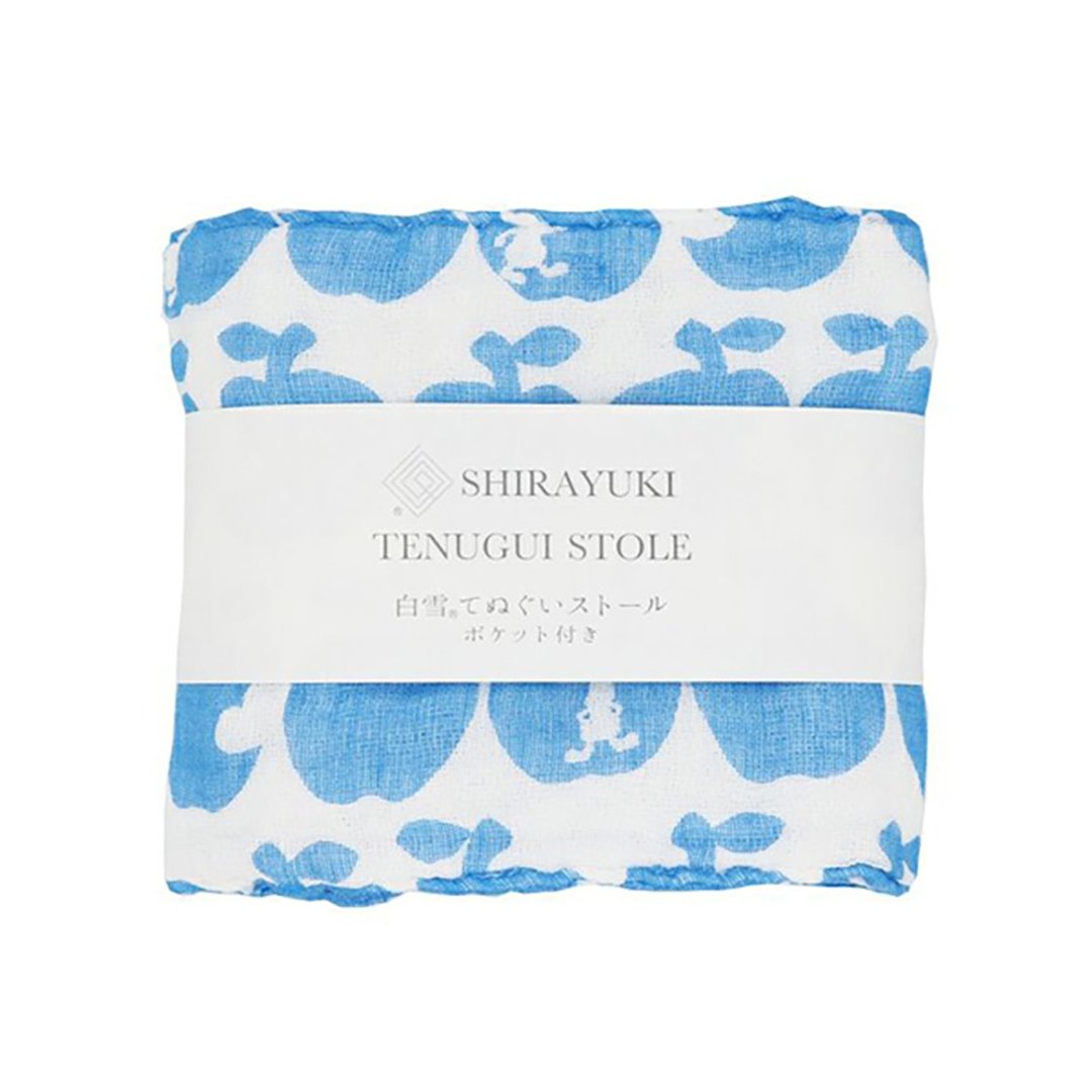 京友禅染Cooling Scarf Towel / 白雪公主 蓝色 - 餐垫/桌巾 - 棉 蓝色