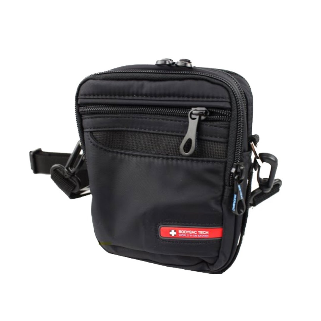 黑色机能防泼水小侧背包 BODYSAC <b1502> - 其他 - 聚酯纤维 黑色