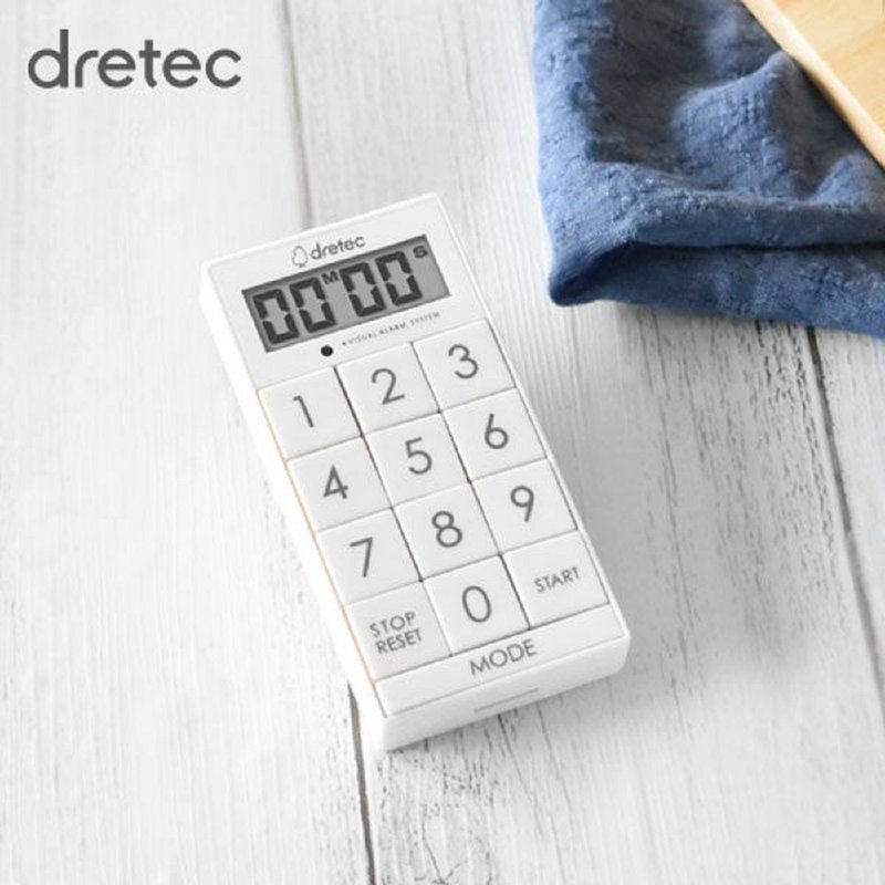 Dretec 超薄立方体计时器 T-617 - 时钟/闹钟 - 塑料 白色