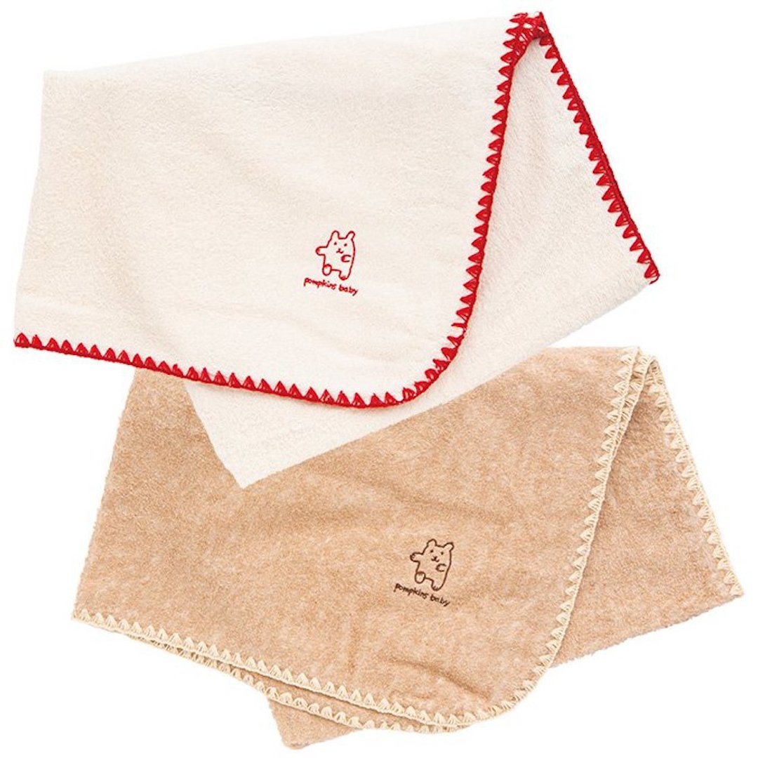 Y-1366 100% Organic Cotton Bath Towel Rabbit Bear Made in Japan - 其他 - 棉．麻 白色