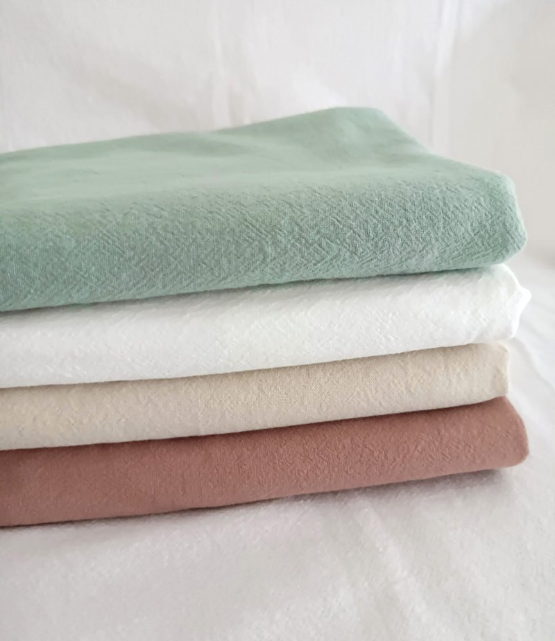 简约白色亚麻色纯棉桌布桌垫桌巾 - 餐垫/桌巾 - 棉．麻 