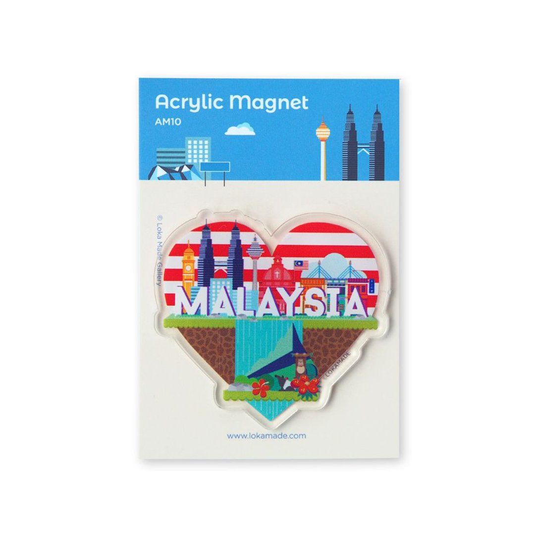 我爱马来西亚压克力磁铁 AM10 - 冰箱贴/磁贴 - 压克力 