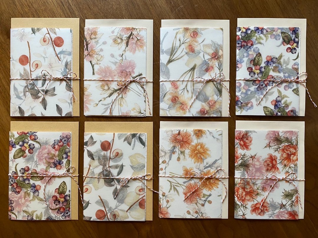 晨暮花园折叠卡片组 母亲节卡片 万用卡片 - 卡片/明信片 - 纸 
