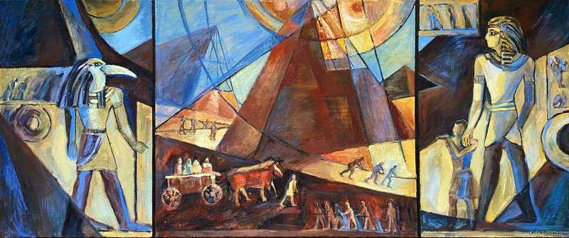 墙壁艺术图片, 油画, 帆布艺术 50/120 厘米 - 墙贴/壁贴 - 其他材质 橘色