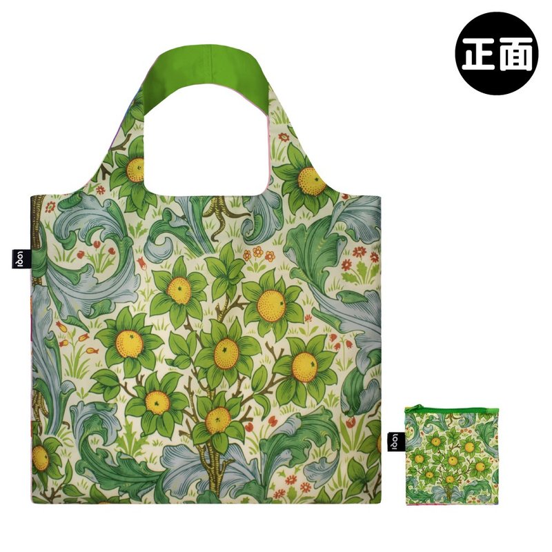 LOQI环保材质春卷包-(威廉莫里斯-亲爱的果园)(无扣带、无暗袋) - 侧背包/斜挎包 - 聚酯纤维 多色