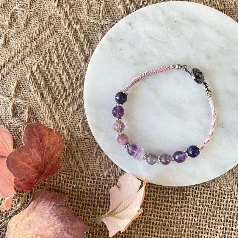 贵人魅力紫晶编织手链 - 手链/手环 - 水晶 