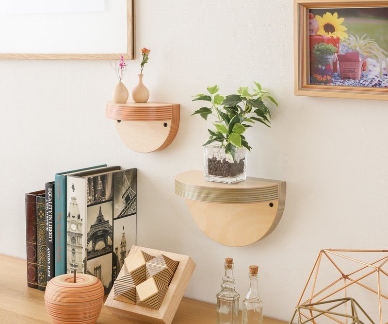 旭川工艺 PLYWOOD laboratory 壁挂架 cap - 墙贴/壁贴 - 木头 