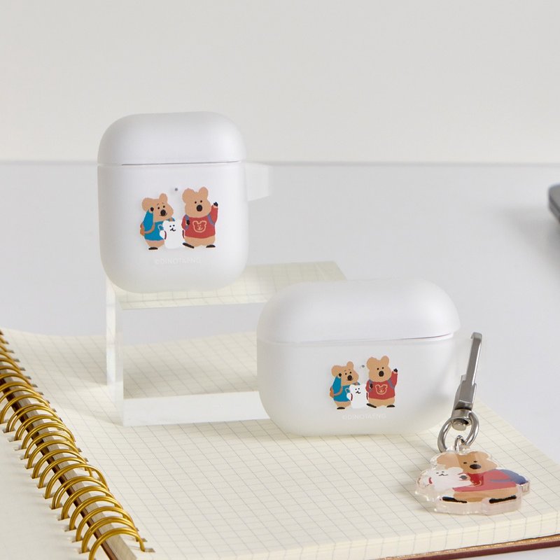 DINOTAENG经典-上学伙伴强悍防摔AirPods保护套(附吊饰) - 耳机收纳 - 塑料 多色